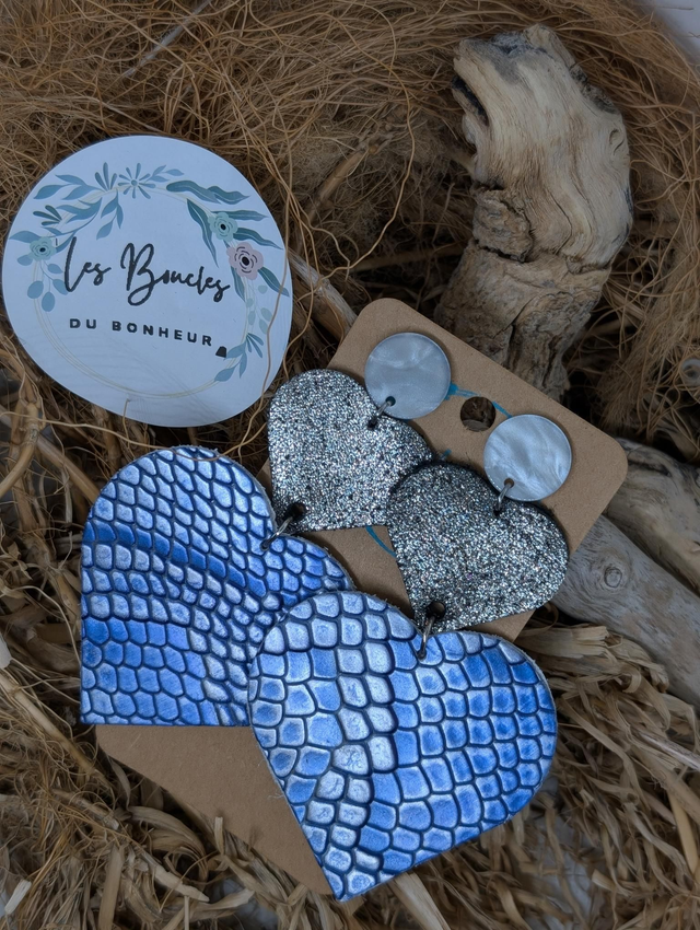 Boucles d&#039;oreilles Marie Laure ml020 gris bleu 