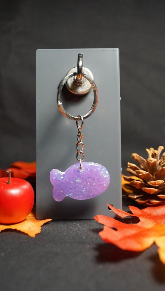 Porte clé poisson violet