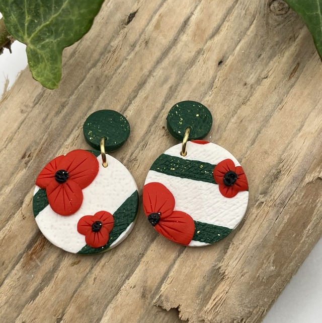 Midi poppy statement dangles #2