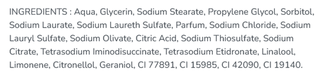 Savon glycérine " Natural freshness ( CK O-- ) "