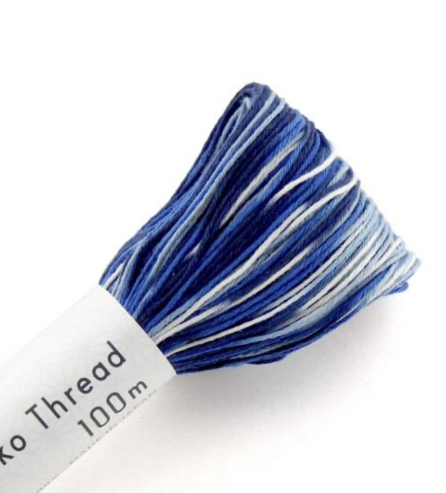 Fil Sashiko Bleu dégradé 100 M