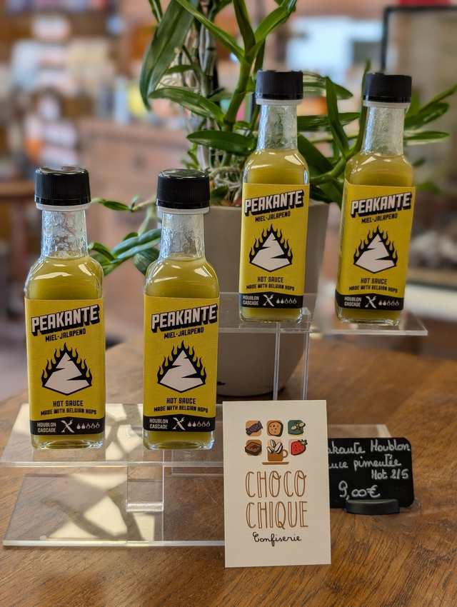 Hot Sauce Peakante Houblon Cascade Miel Jalapeno "Deux-Mains"