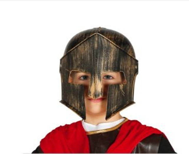 CARNEVALE , CASCO SPARTANO METAL BAMBINO 