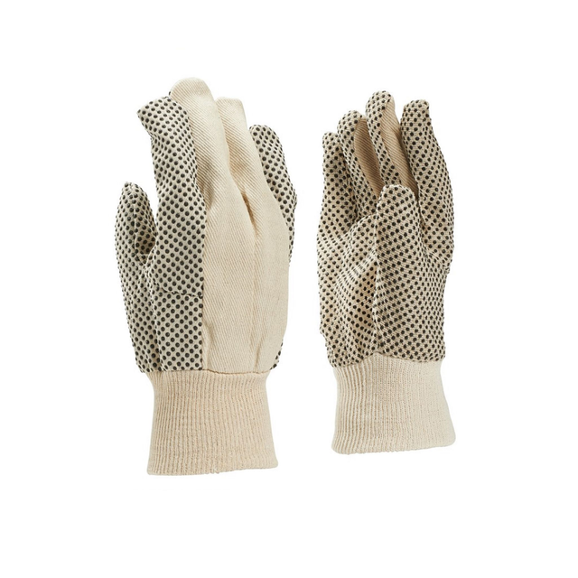 H1/polkadot werkhandschoen k.100% ,PVC nopjes