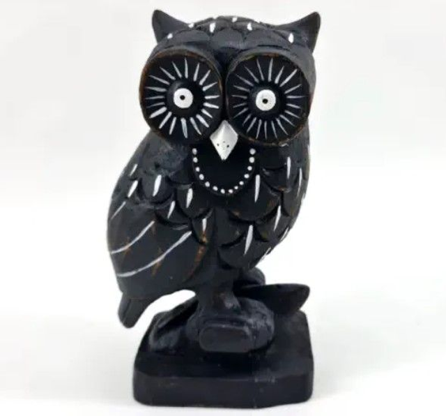 xWOODART | Uil 18x10cm - Blask Wash