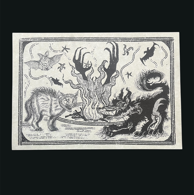 'Witches Familiars' Riso Print 