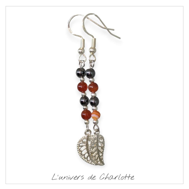 Boucles d'oreilles "Cornaline" BO-050
