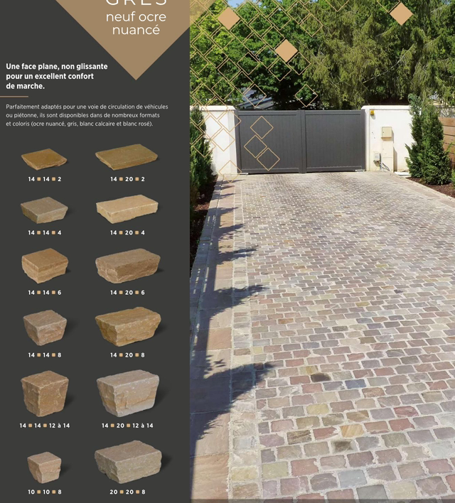 Pavés Multicolore 5 épaisseurs au choix ( à partir de )