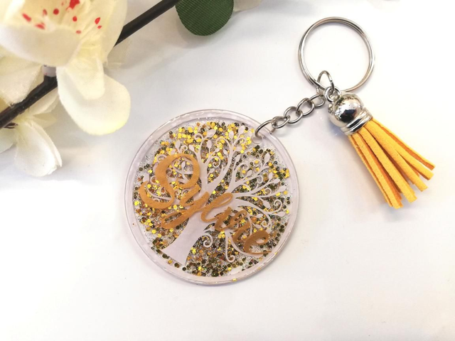 Porte clés abre de vie personnalisable 