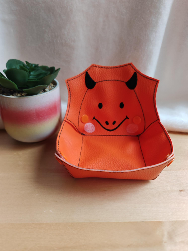 Panière dinosaure orange 