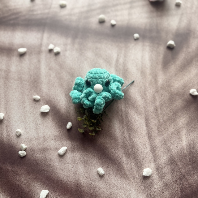 Antistress poulpe tout doux turquoise