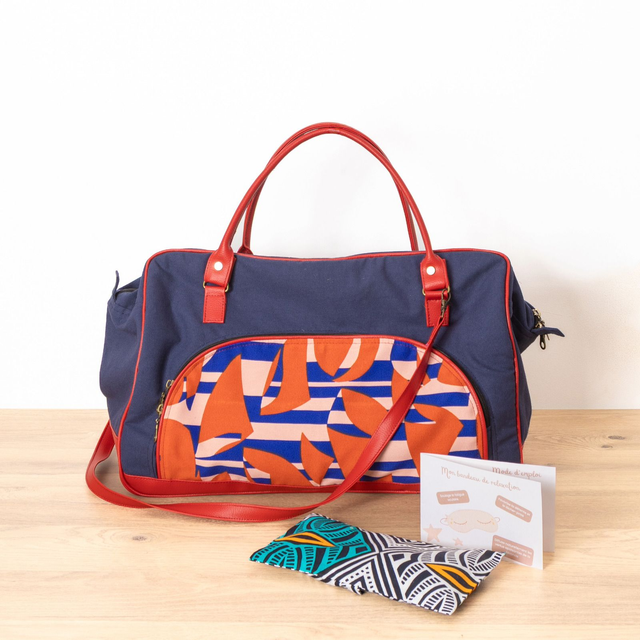 Bandeau de relaxation – Graines de lin & lavande+Housse en wax