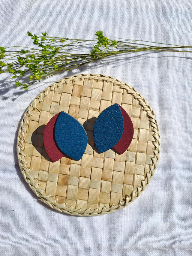 Boucles d'oreilles en matière végétale de céréales 