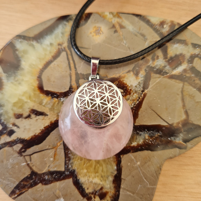 pendentif Quartz rose 