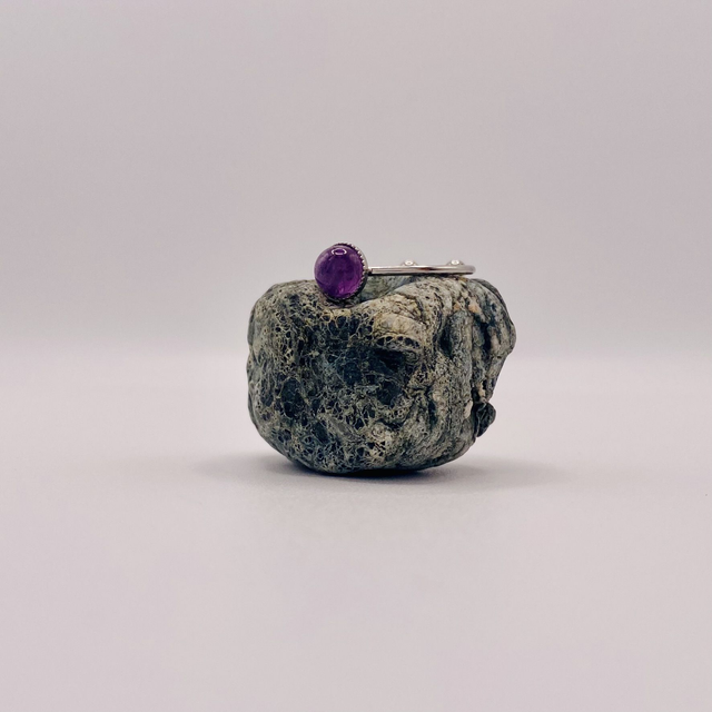 Bague Thelma argentée - améthyste