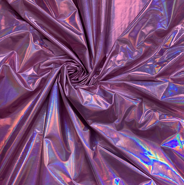Pink holographic polyester