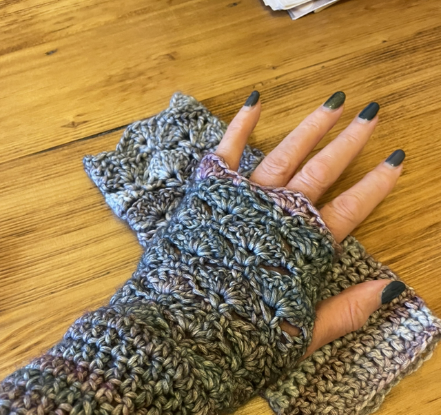 Texting gloves - Blue Smoke