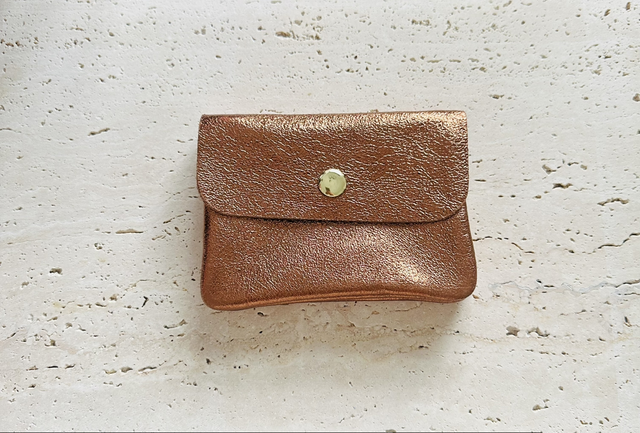 Portemonnee bruin glitter 