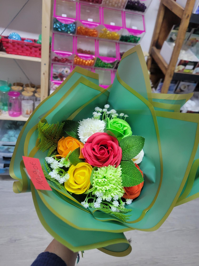 Bouquet fleurs de savon 