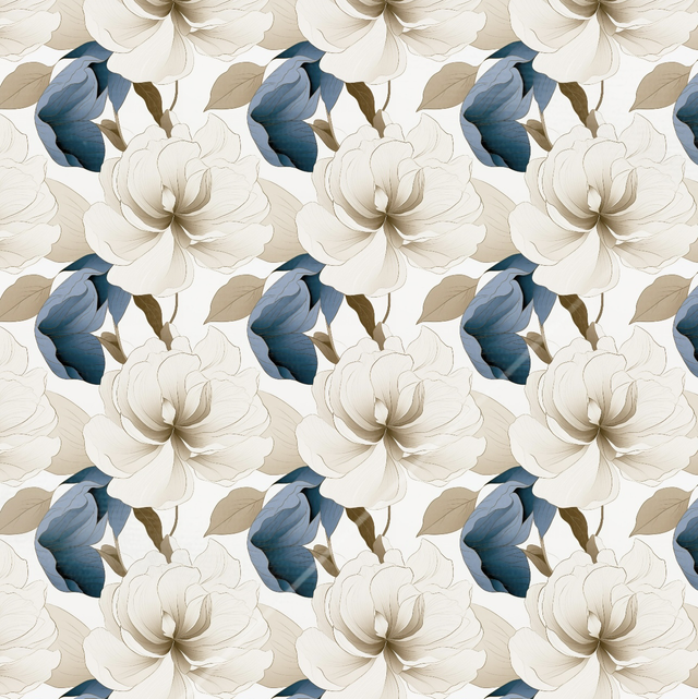 Jersey EP 0,5m Blütenmeer blau creme 