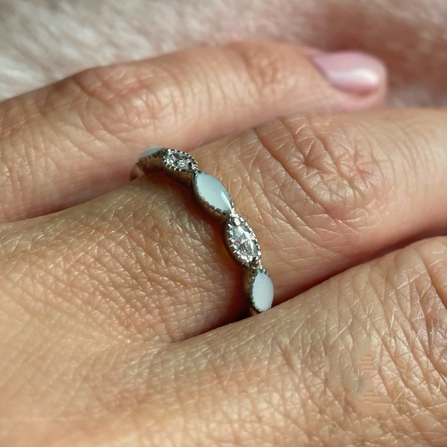 Ring majesty • 6 fødselssteiner • 925 sterlingsølv • Anna