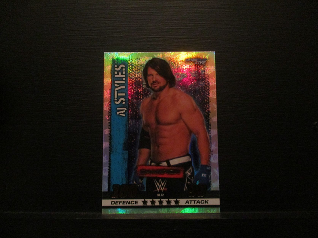 AJ Styles - Champion Slam Attax 10th Edition Original Trading Card #12