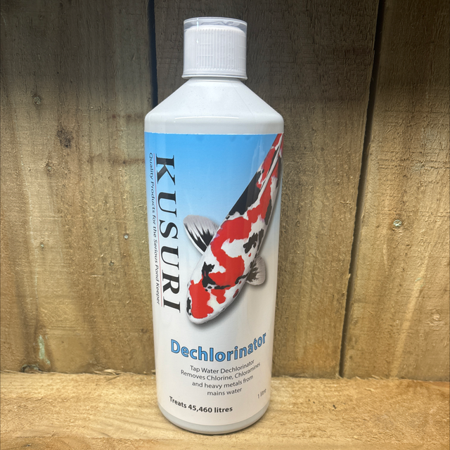 Kusuri - Dechlorinator - removes Chlorine, Chloramines, heavy metals from mains water - 1L - treats 45,460L