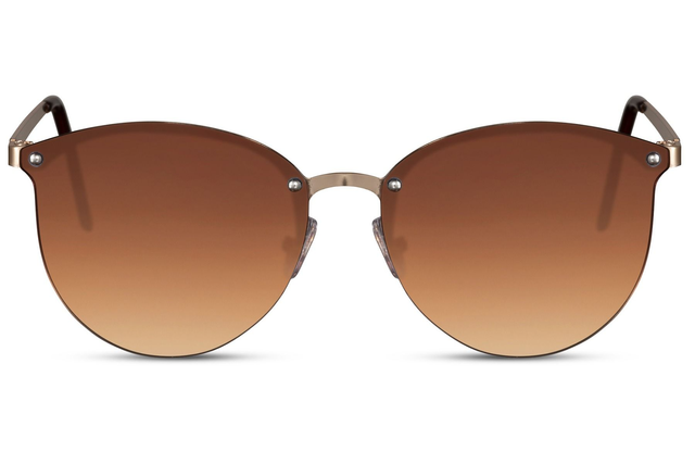 LUCA Lunettes de Soleil Or/Marron