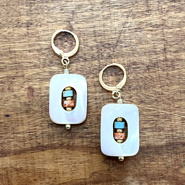 Boucles d'oreilles nacre