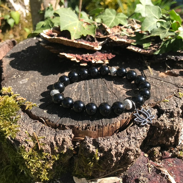 BRACELET MALA en Tourmaline Noire du Brésil PM