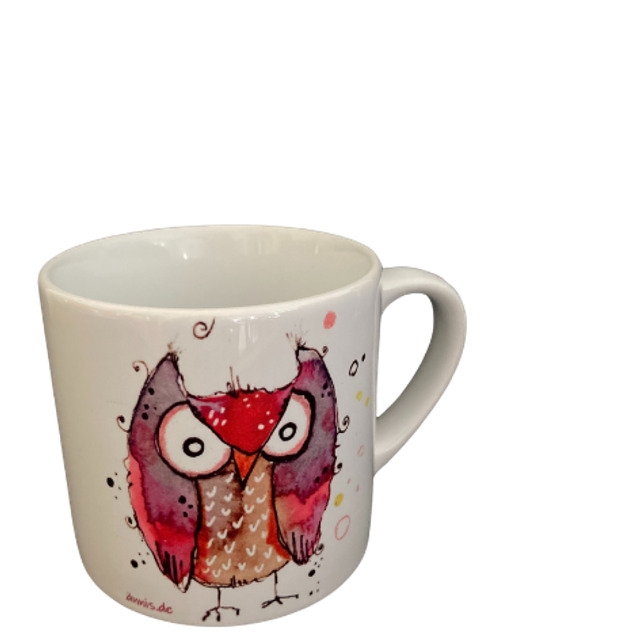 Keramiktasse "Angry Eule"