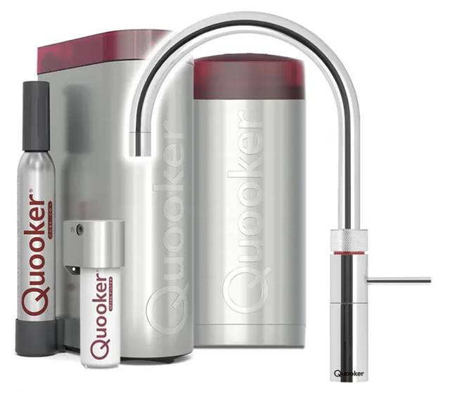 Quooker COMBI &amp; CUBE | Fusion Round CHR (verchromt glänzend) inkl. Cube-Filter Nur Kaltwasseranschluß!!!