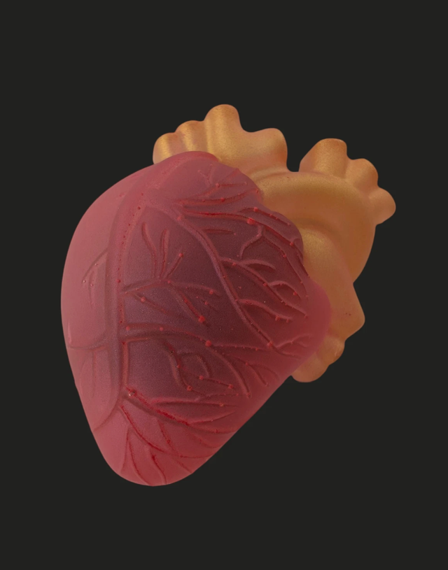 Heart Magnet (Red & Gold Design)