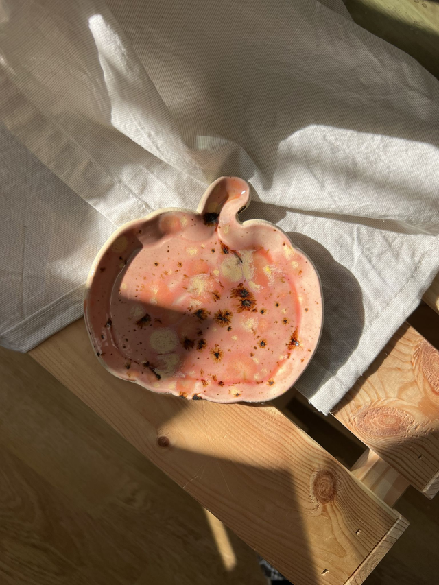 Dekoteller Kürbis rosa