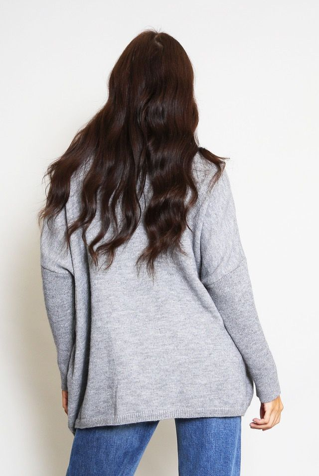 LOVE Slogan Jumper - Grey / Pink