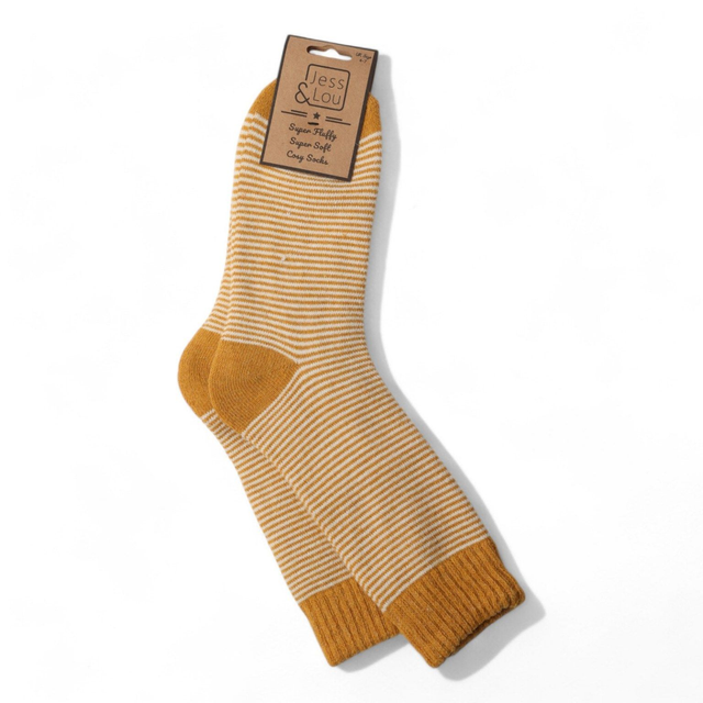 Sleek Stripe Ribbed Cornflower Socks