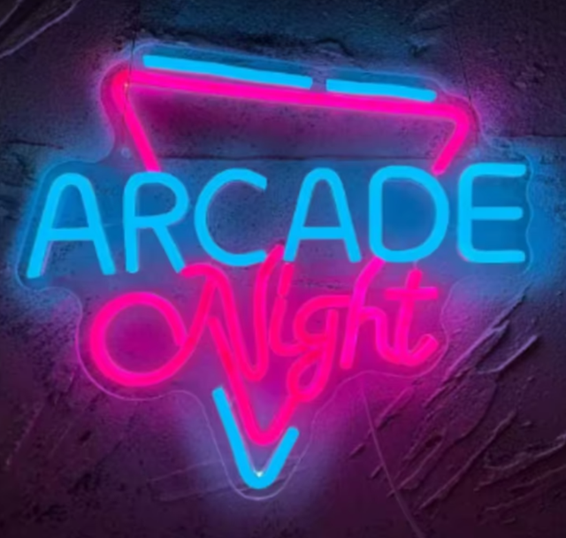 LED lamp neon stijl Arcade Night (34x30cm)