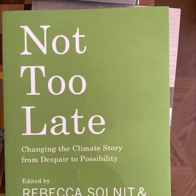 Not Too Late Rebecca Solnit