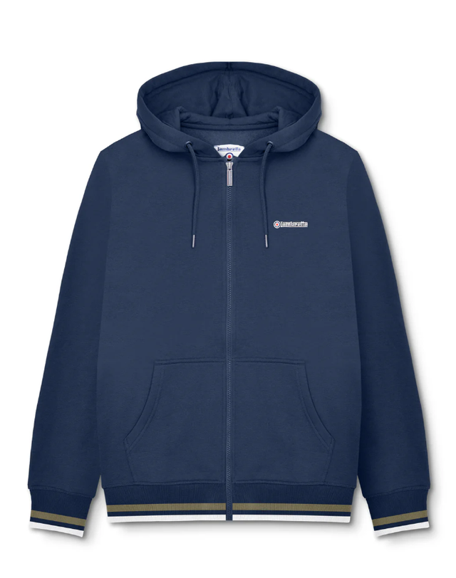 SS1241 Lambretta Zip Hoodie - Navy/Khaki