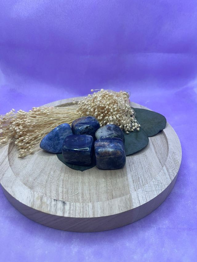 Pierre roulée Sodalite "Concentration . Mémoire . Paix intérieure"