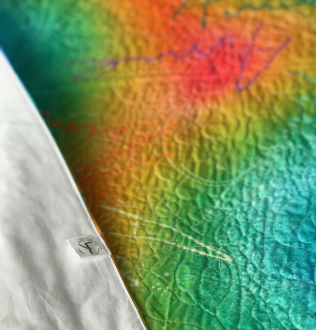 "Aime" - Pièce unique - Pied de lit matelassé - 180cm x 60cm - (Coussins vendus séparément) - Coton bio Made in France