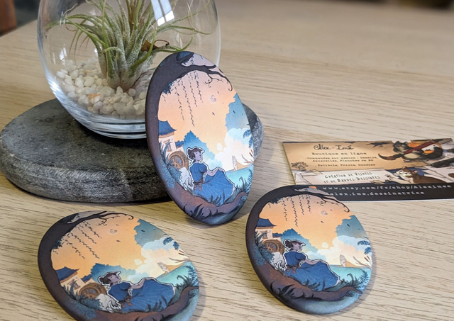 L&#039;Ondine de l&#039;Etang, Broche Soft Touch ovale