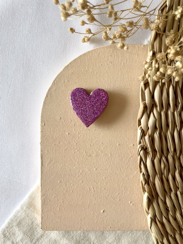 Pin’s Grand Coeur Paillettes colorées