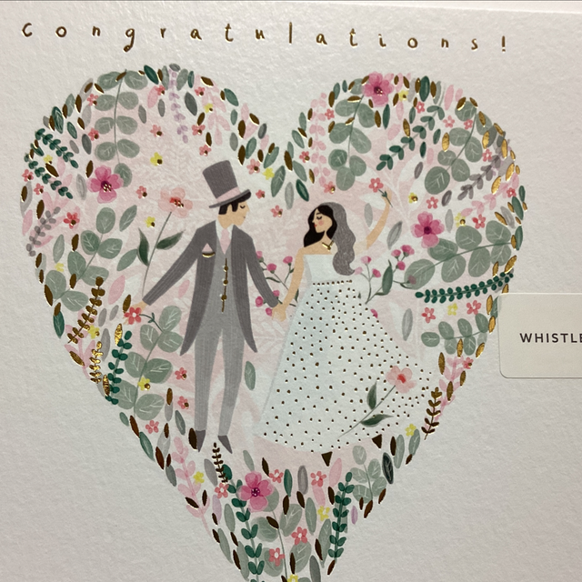 Wedding Day - Heart Bride and Groom WF