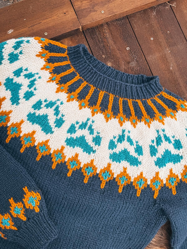 Wilderness Sweater Kit - Col 35 (Dark Blue Grey Norwegian Wool) - Yarn &amp; Pattern - Linka Neumann