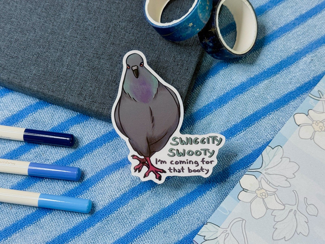 Pigeon Sticker -  Swiggity Swooty