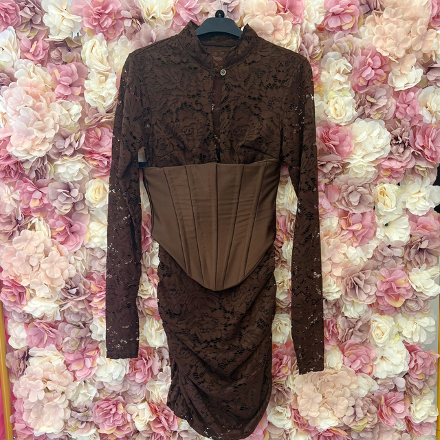 Mini Dress in Pizzo Con Bustino