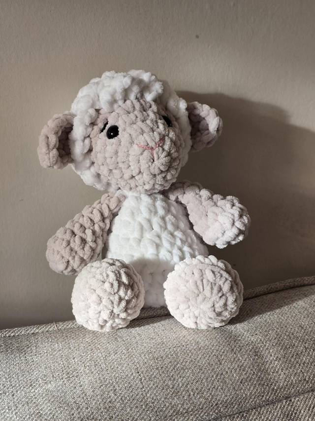 Petal Lamb - Handmade Crochet Lamb - Soft Nursery Plush
