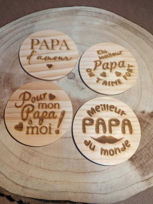 Dessous de verres x4 à personnaliser 