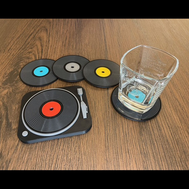Vintage Vinyl Record Coasters